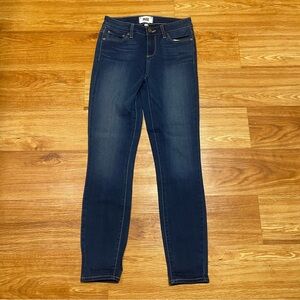 NWOT PAIGE Verdugo Ankle Jeans Denim, Dark Wash, Waist Size 25